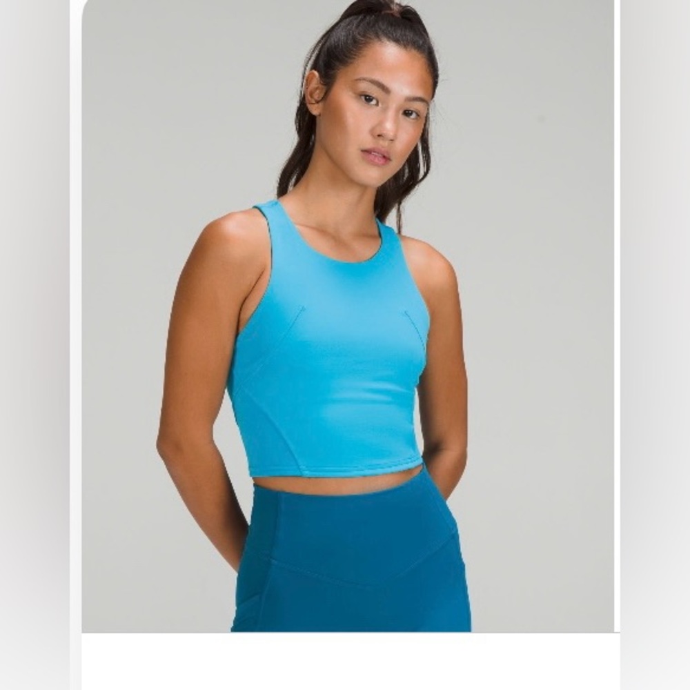 Lululemon invigorate training top color turquoise tide size 0